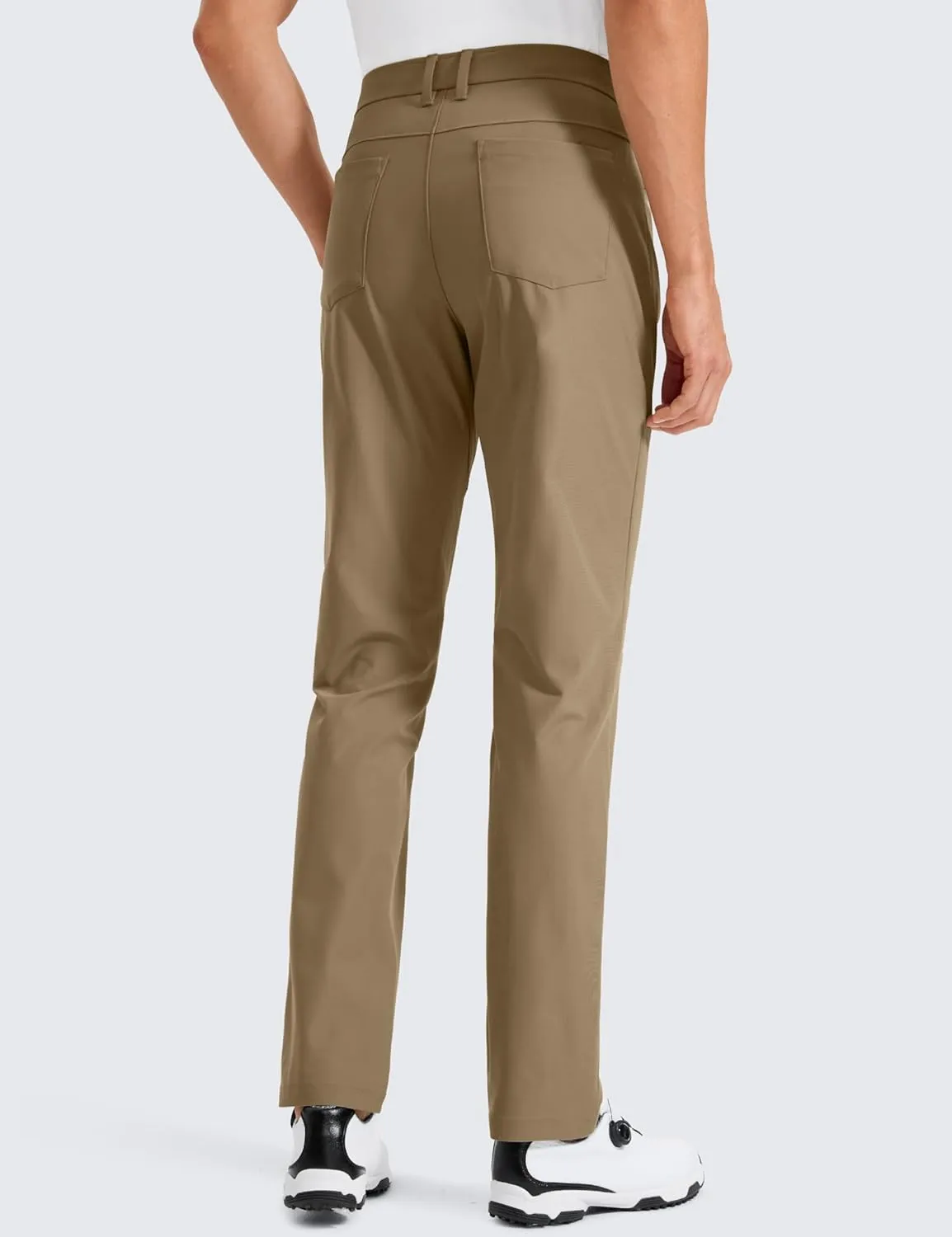 CRZ YOGA Men's All Day Comfy Golf Pants with 5-Pocket 30"/32"/34" Quick Dry Lightweight Casual Work Stretch Trousers