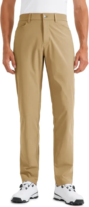 CRZ YOGA Men's All Day Comfy Golf Pants with 5-Pocket 30"/32"/34" Quick Dry Lightweight Casual Work Stretch Trousers