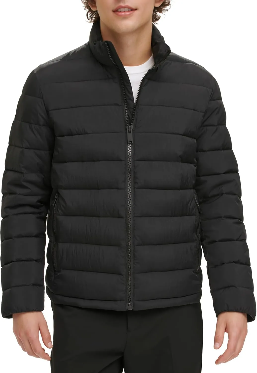 DKNY Mens Light Weight Quilted Puffer Jacket