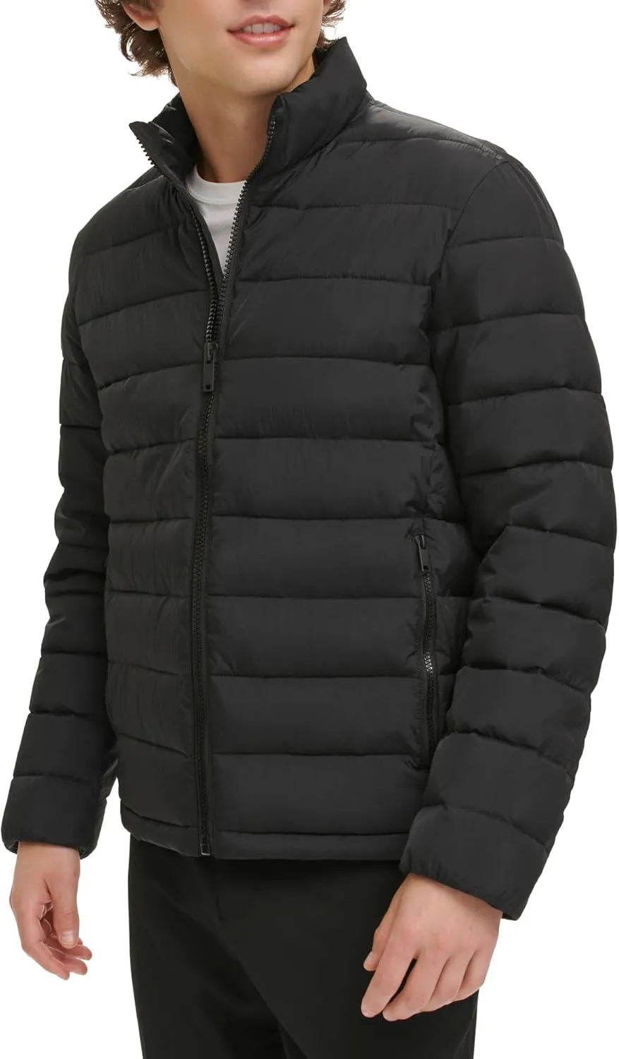DKNY Mens Light Weight Quilted Puffer Jacket