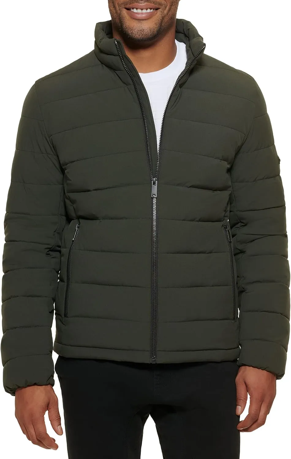 DKNY Mens Light Weight Quilted Puffer Jacket