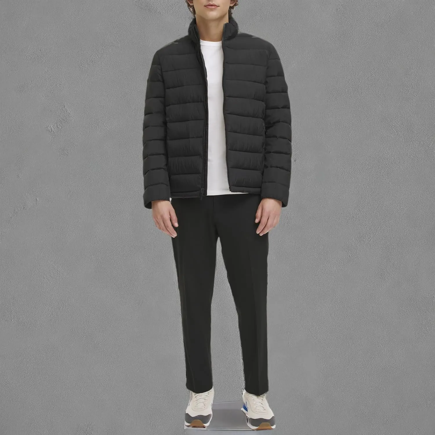 DKNY Mens Light Weight Quilted Puffer Jacket