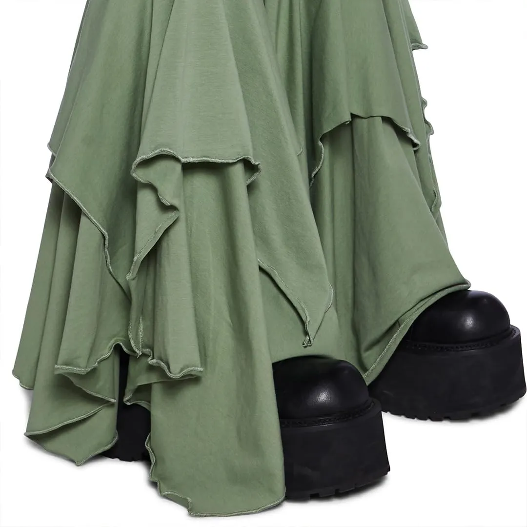 Dolls Kill F is for Fairies Flare Pants by Current Mood - Foldover Waist with Wide Leg and Handkerchief Design