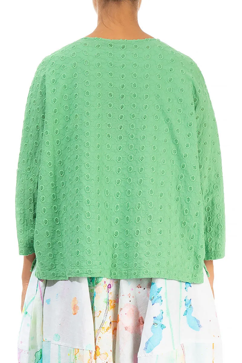 Embroidered Spring Green Cotton Jacket