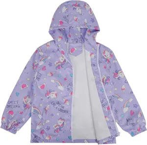 ESTAMICO Girls' Fashion Winter Coat Zip Up Fleece Jackets Water-resistant Wind-proof Little Girls Clothes