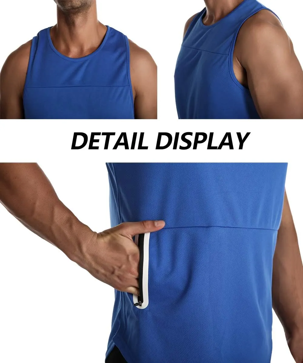 EVERWORTH Men's Workout Gym Tank Tops Bodybuilding Stringer Quick-Dry Fitness T Shirts