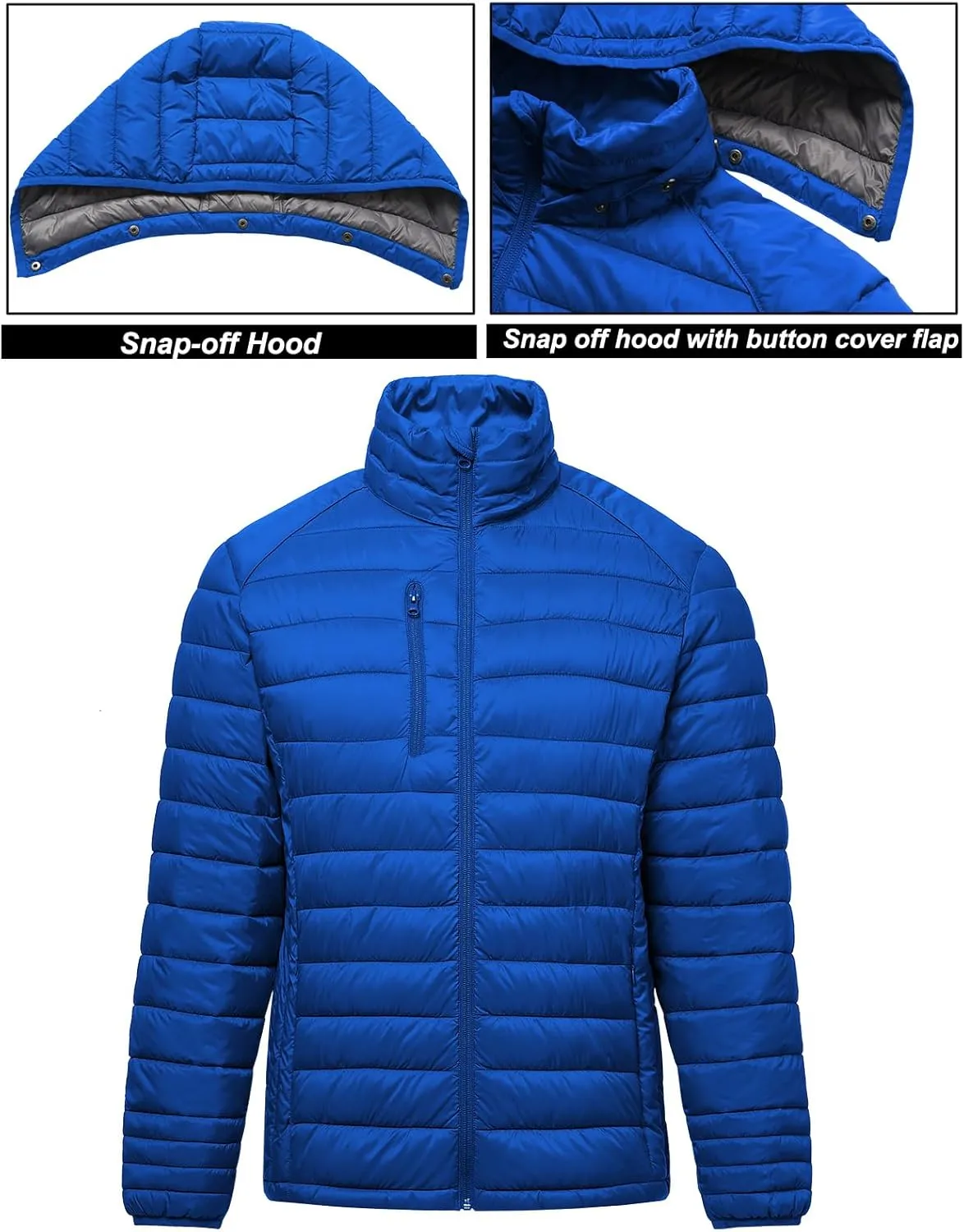 fit space Women's Puffer Jacket Synthetic Insulated Down Quilted Lightweight Coat with Hooded Water Resistant Packable