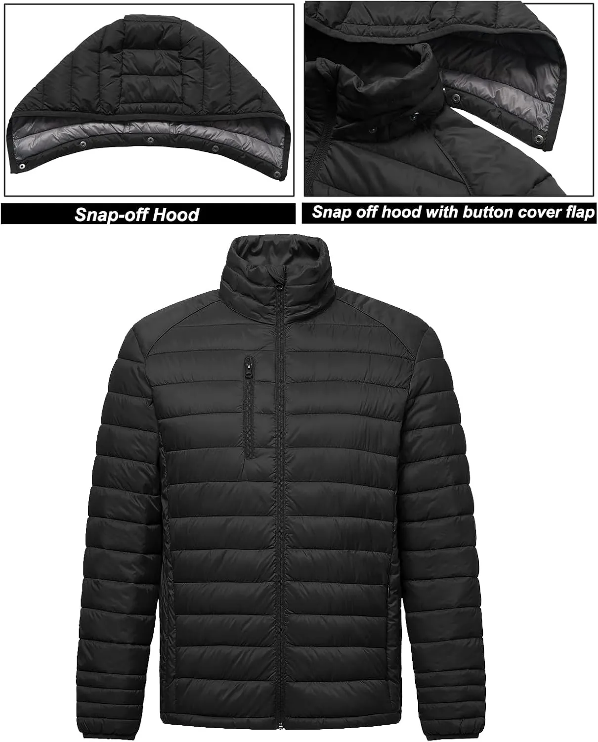 fit space Women's Puffer Jacket Synthetic Insulated Down Quilted Lightweight Coat with Hooded Water Resistant Packable