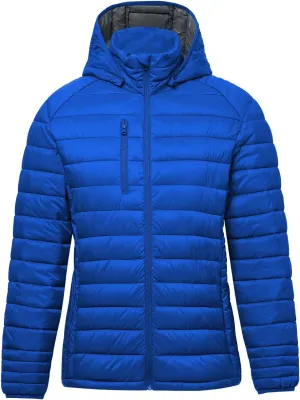 fit space Women's Puffer Jacket Synthetic Insulated Down Quilted Lightweight Coat with Hooded Water Resistant Packable