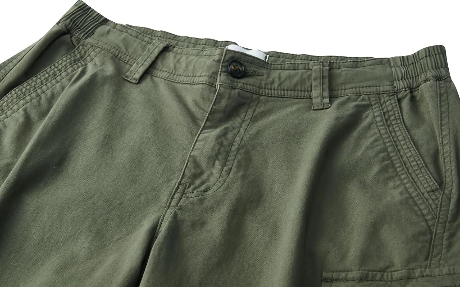 FOURSTEEDS Women's Mid Rise Cargo Capris Elastic Waist Drawstring Multi Pocket Working Tactical Hiking Cropped Cargo Pants