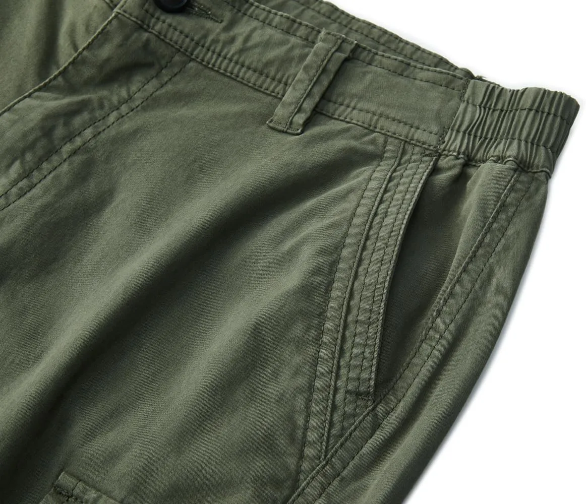 FOURSTEEDS Women's Mid Rise Cargo Capris Elastic Waist Drawstring Multi Pocket Working Tactical Hiking Cropped Cargo Pants