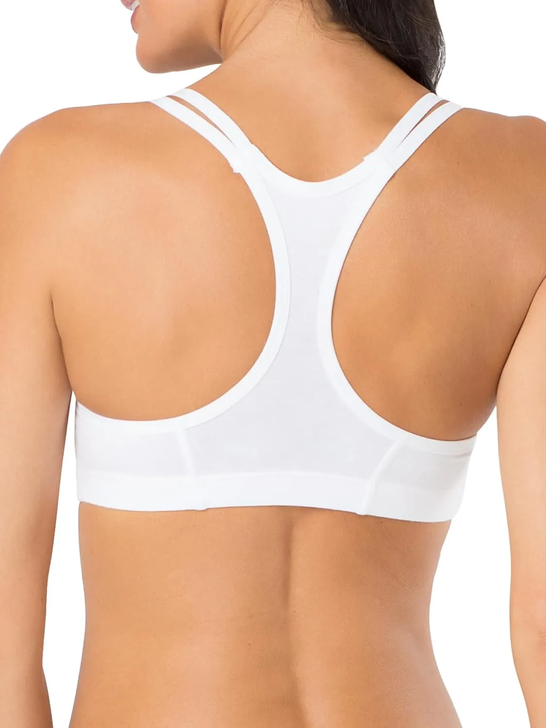 Fruit of the Loom Women's Spaghetti Strap Cotton Sports Bra - All-Day Comfort & Easy Movement - Fashion Colors