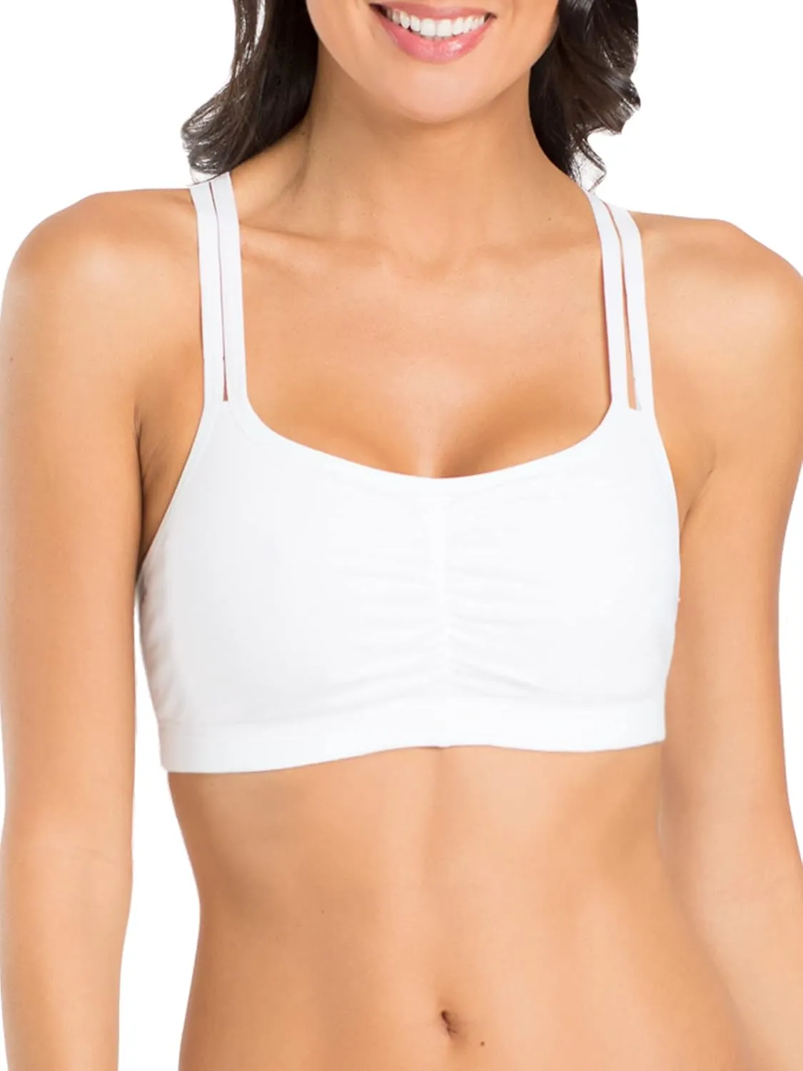 Fruit of the Loom Women's Spaghetti Strap Cotton Sports Bra - All-Day Comfort & Easy Movement - Fashion Colors