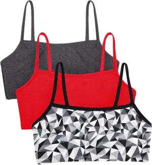 Fruit of the Loom Women's Spaghetti Strap Cotton Sports Bra - All-Day Comfort & Easy Movement - Fashion Colors