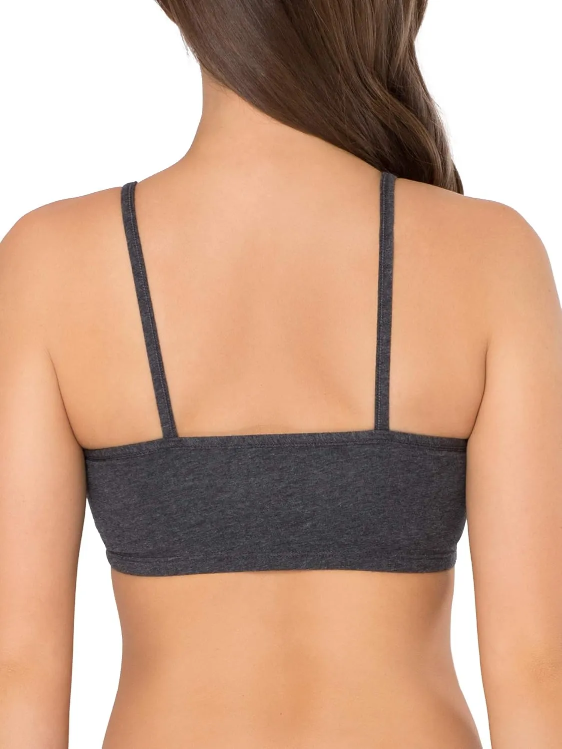Fruit of the Loom Women's Spaghetti Strap Cotton Sports Bra - All-Day Comfort & Easy Movement - Fashion Colors