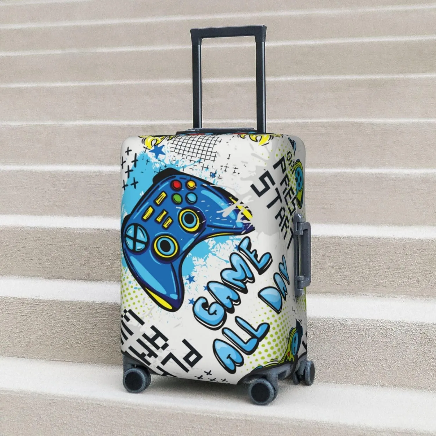 Game All Day Luggage Cover,Washable Suitcase Covers Fashion Luggage Covers,Anti-Scratch Suitcase Protector Cover