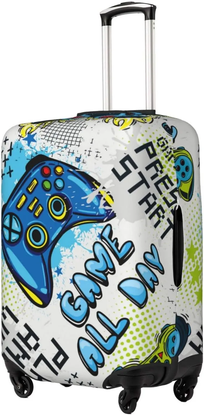Game All Day Luggage Cover,Washable Suitcase Covers Fashion Luggage Covers,Anti-Scratch Suitcase Protector Cover