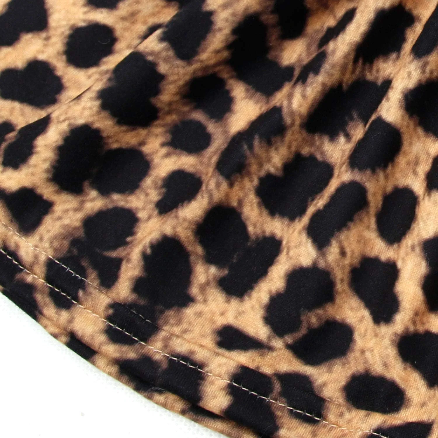 Girls Ruffle Leggings Leopard Print Bell Bottoms Flare Pants