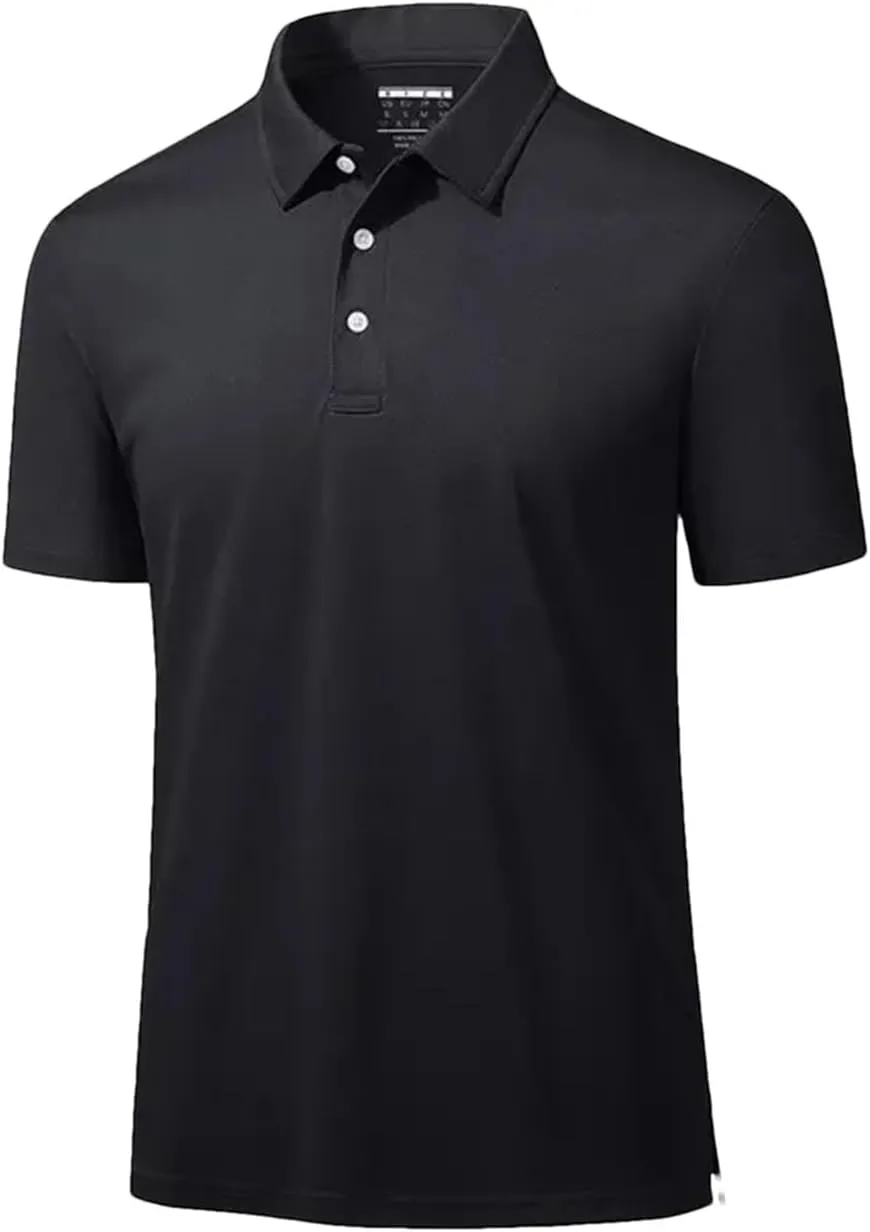 Hgvcfcv Polo T-Shirts Men Button Down Short Sleeve T Shirts Quick Dry Outdoor Fishing Hiking Shirt Work Tee Pullover
