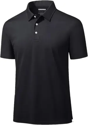 Hgvcfcv Polo T-Shirts Men Button Down Short Sleeve T Shirts Quick Dry Outdoor Fishing Hiking Shirt Work Tee Pullover