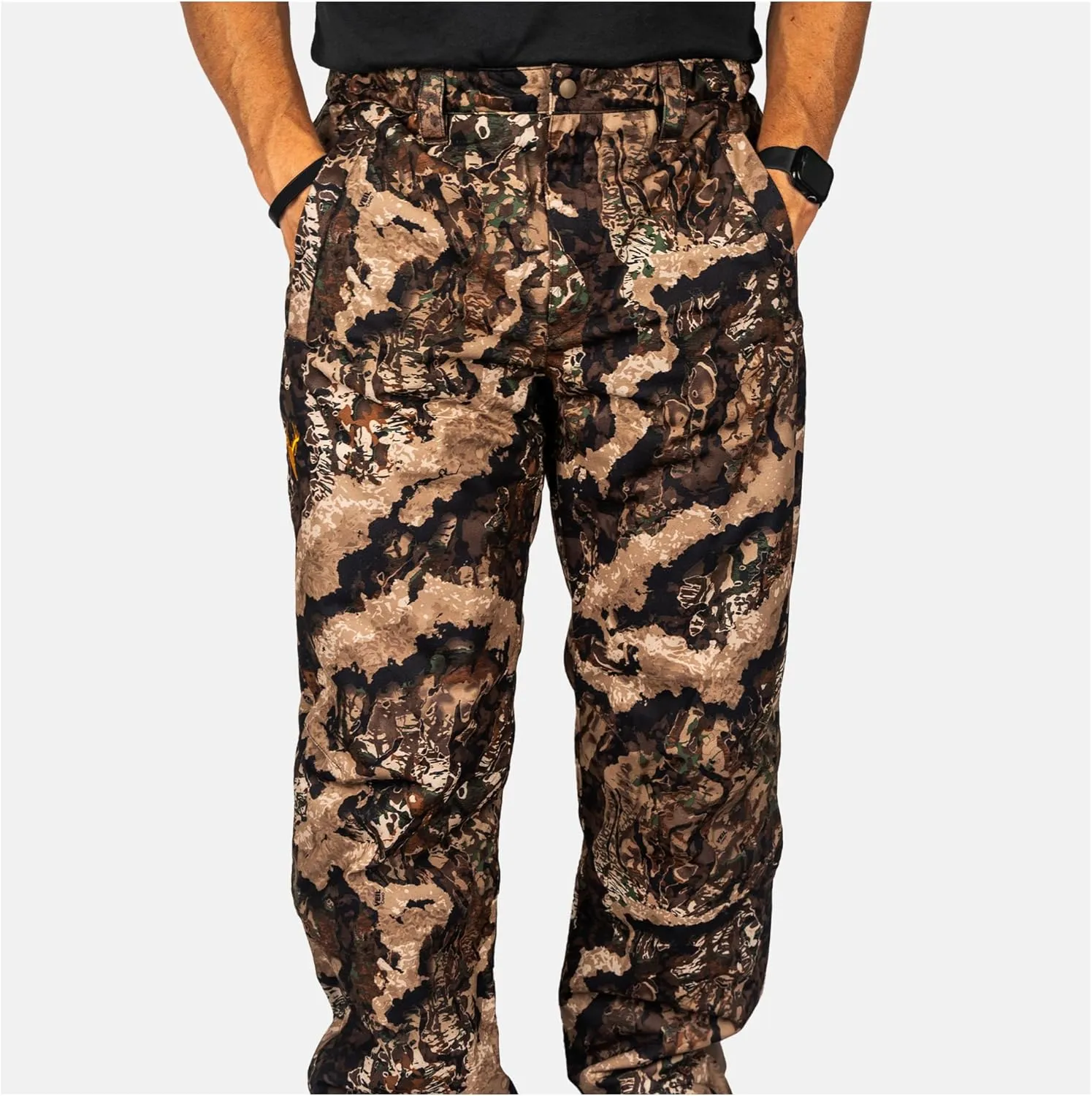 HOT SHOT Mens Camo Hunting Pants, Waterproof Insulated All-Day Cold Weather Camouflage Hunting Clothes