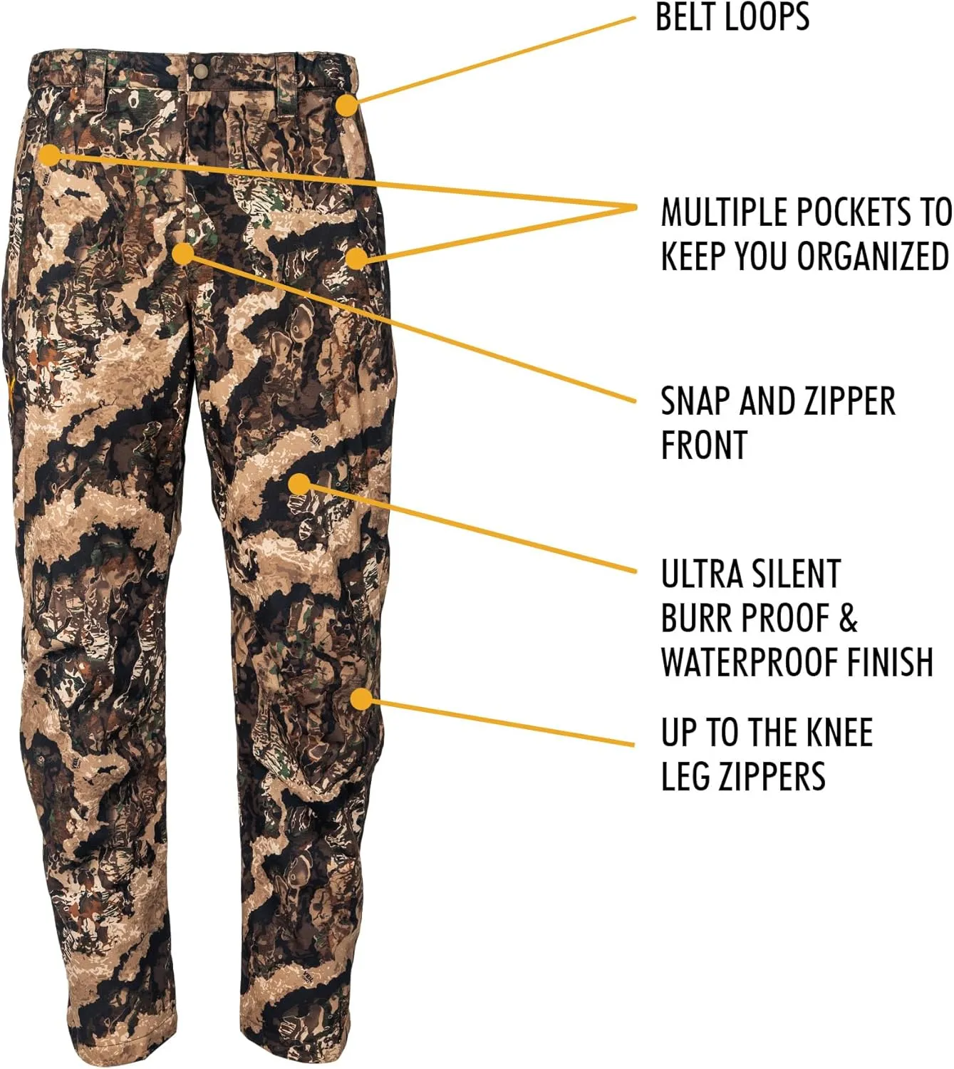 HOT SHOT Mens Camo Hunting Pants, Waterproof Insulated All-Day Cold Weather Camouflage Hunting Clothes