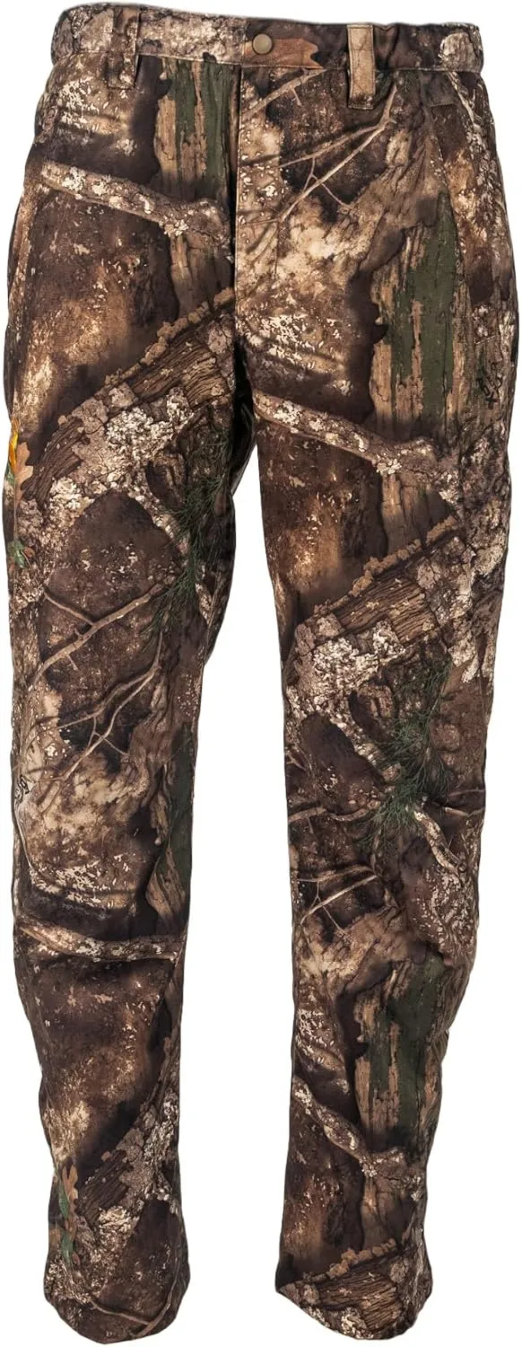 HOT SHOT Mens Camo Hunting Pants, Waterproof Insulated All-Day Cold Weather Camouflage Hunting Clothes