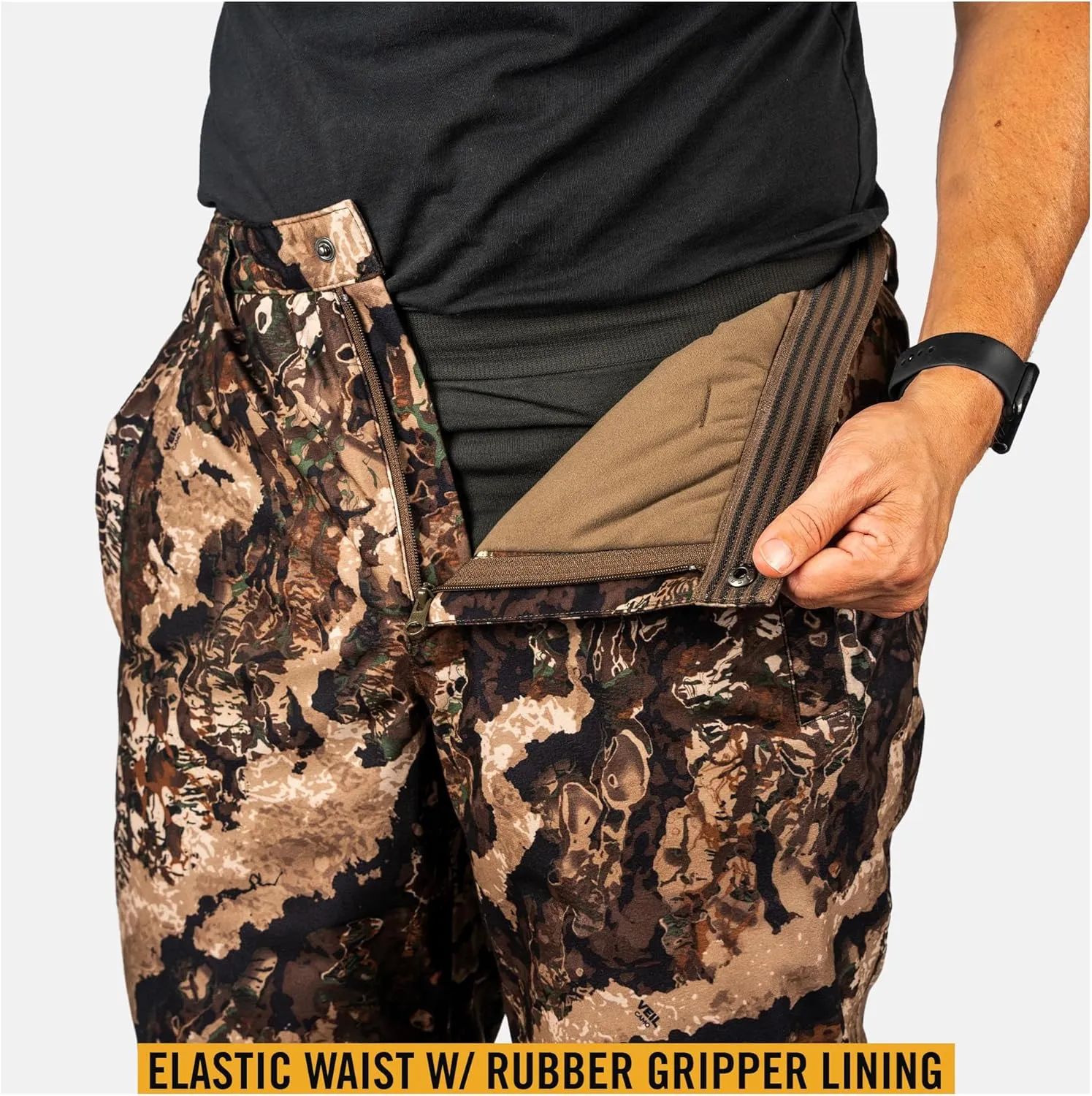 HOT SHOT Mens Camo Hunting Pants, Waterproof Insulated All-Day Cold Weather Camouflage Hunting Clothes