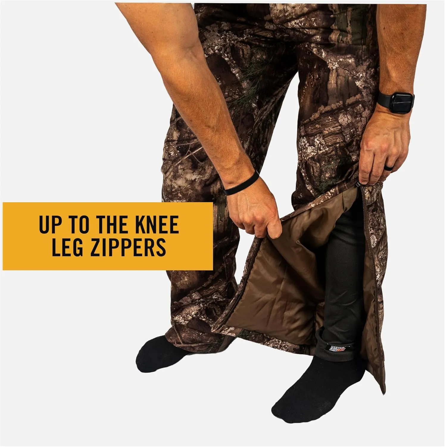 HOT SHOT Mens Camo Hunting Pants, Waterproof Insulated All-Day Cold Weather Camouflage Hunting Clothes