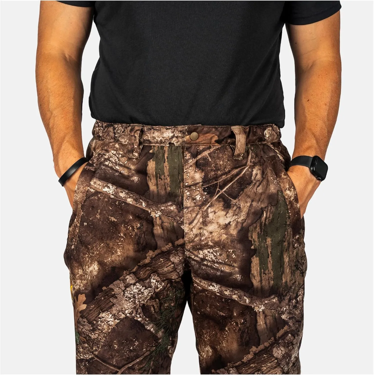 HOT SHOT Mens Camo Hunting Pants, Waterproof Insulated All-Day Cold Weather Camouflage Hunting Clothes
