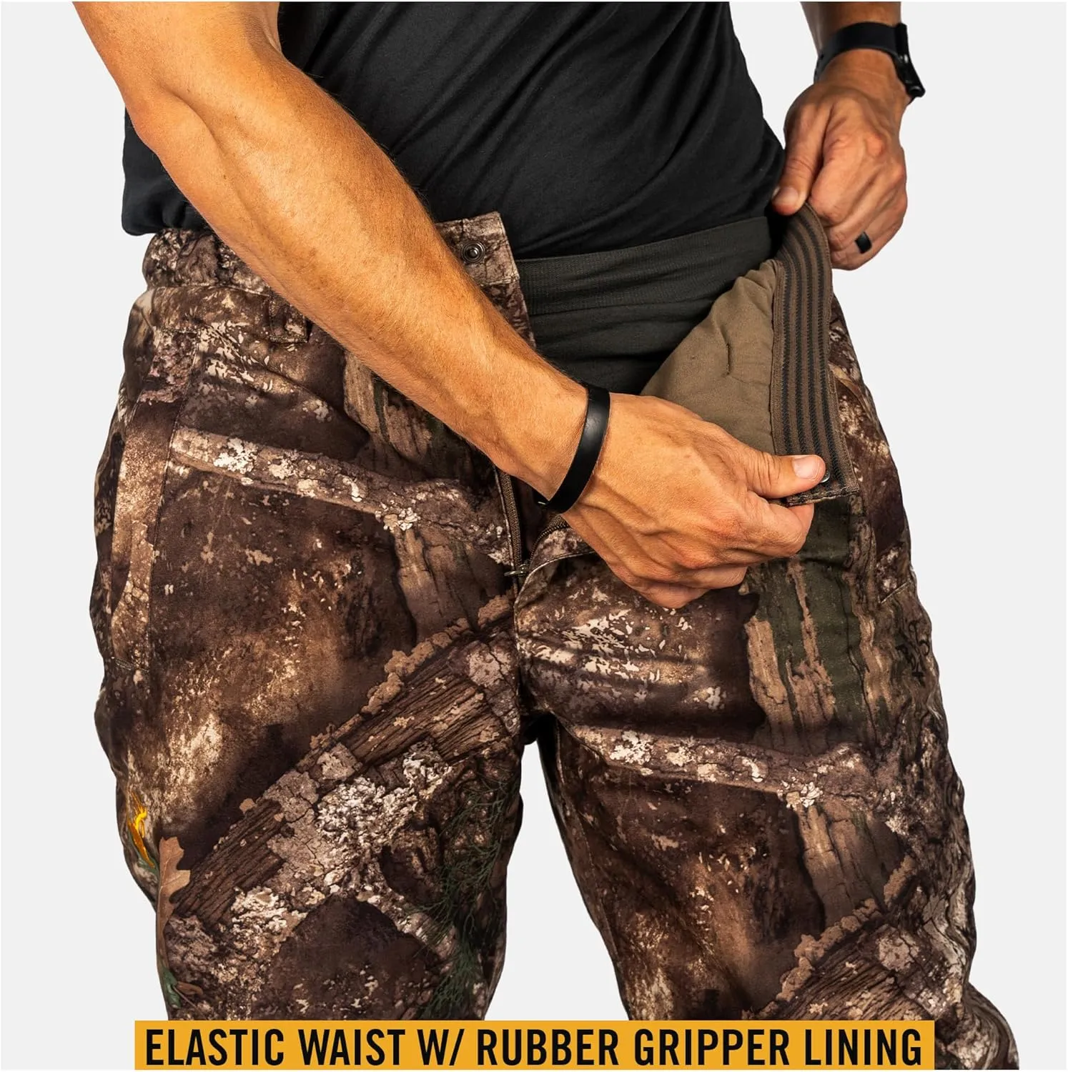 HOT SHOT Mens Camo Hunting Pants, Waterproof Insulated All-Day Cold Weather Camouflage Hunting Clothes