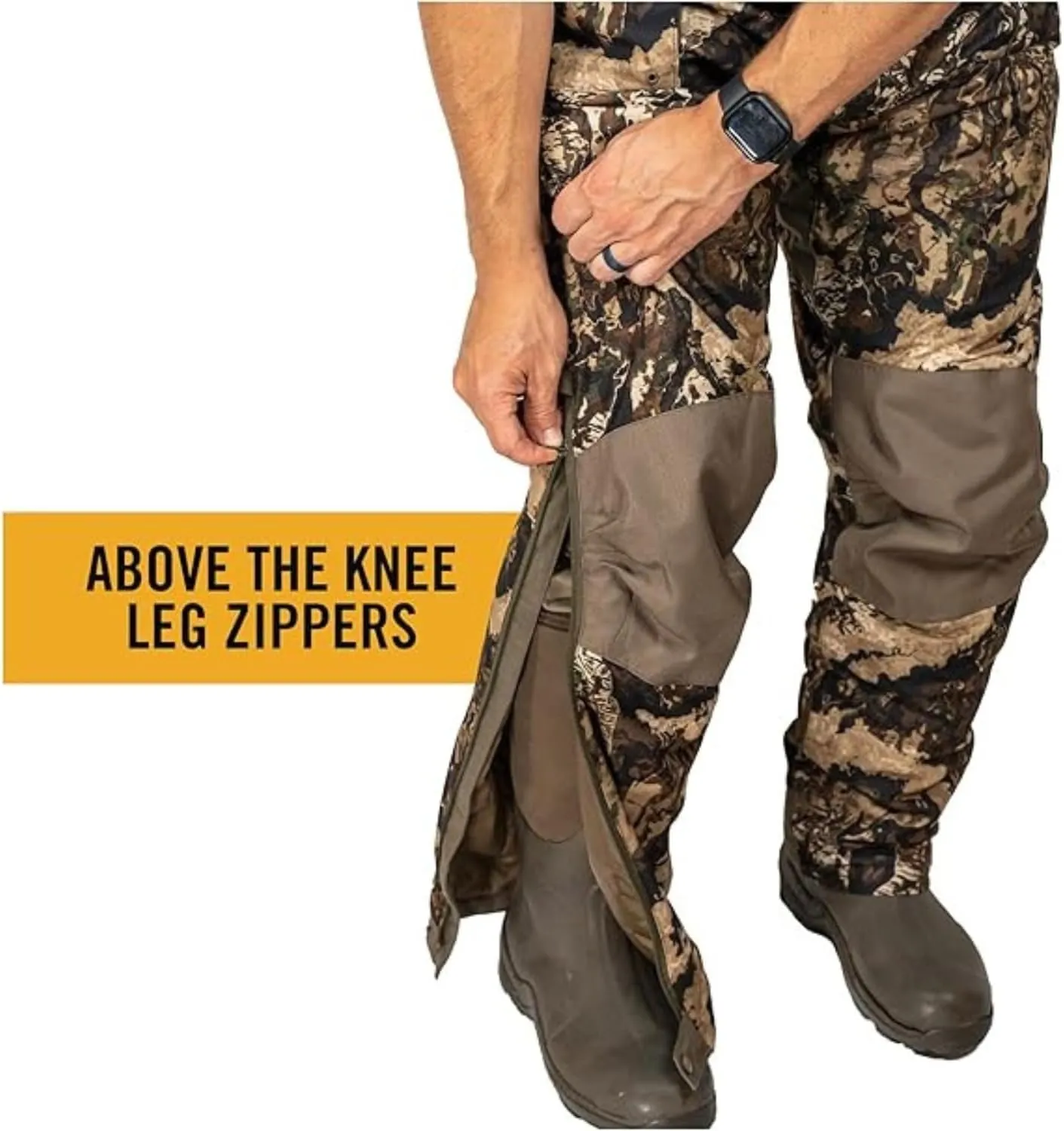 HOT SHOT Mens Elite Camo Hunting Bib, Waterproof Mens Camouflage Overalls, Insulated All-Day Cold Weather Hunting Clothes