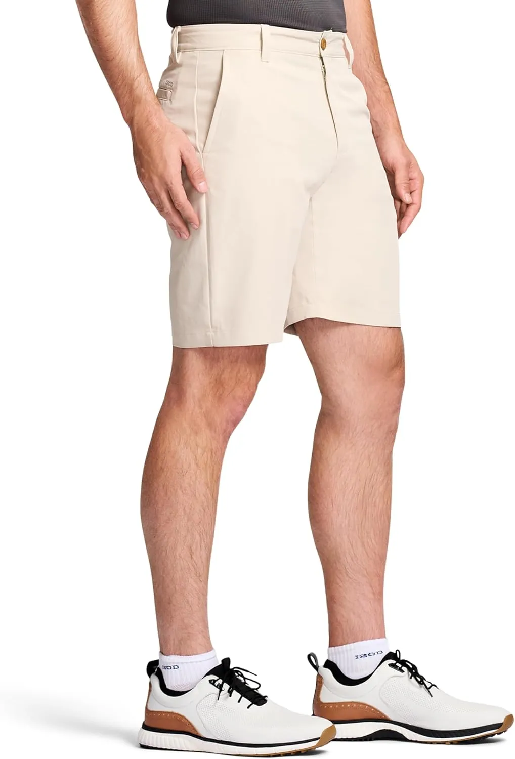 IZOD Mens 9.5"Micro Poly Classic Fit Golf Short