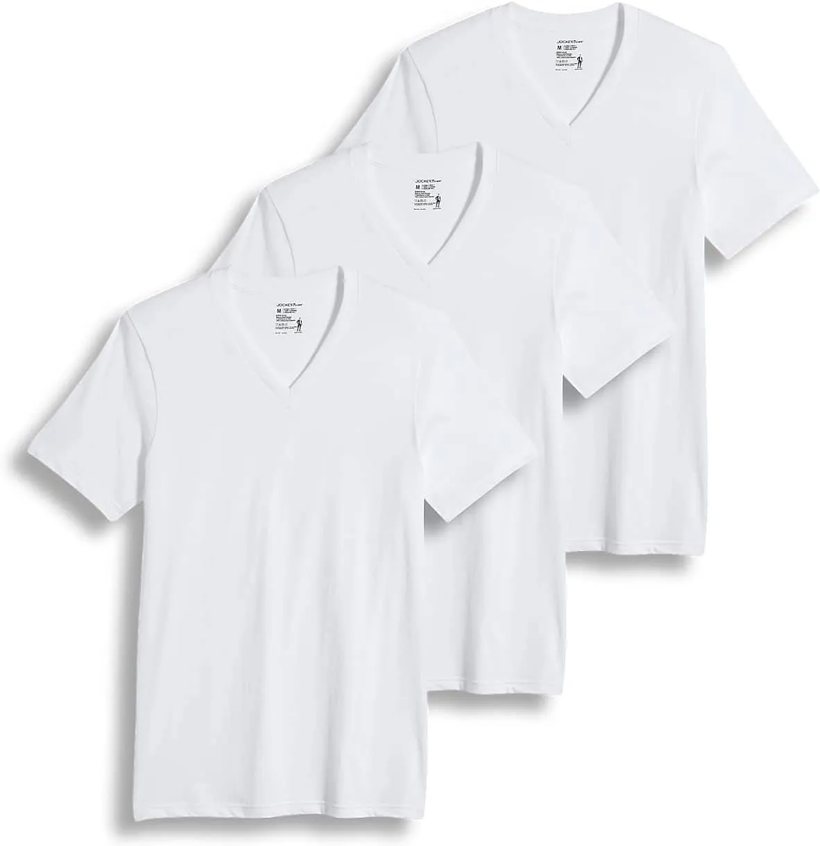 Jockey Men's Undershirt Classic V-Neck Undershirt - 3 Pack