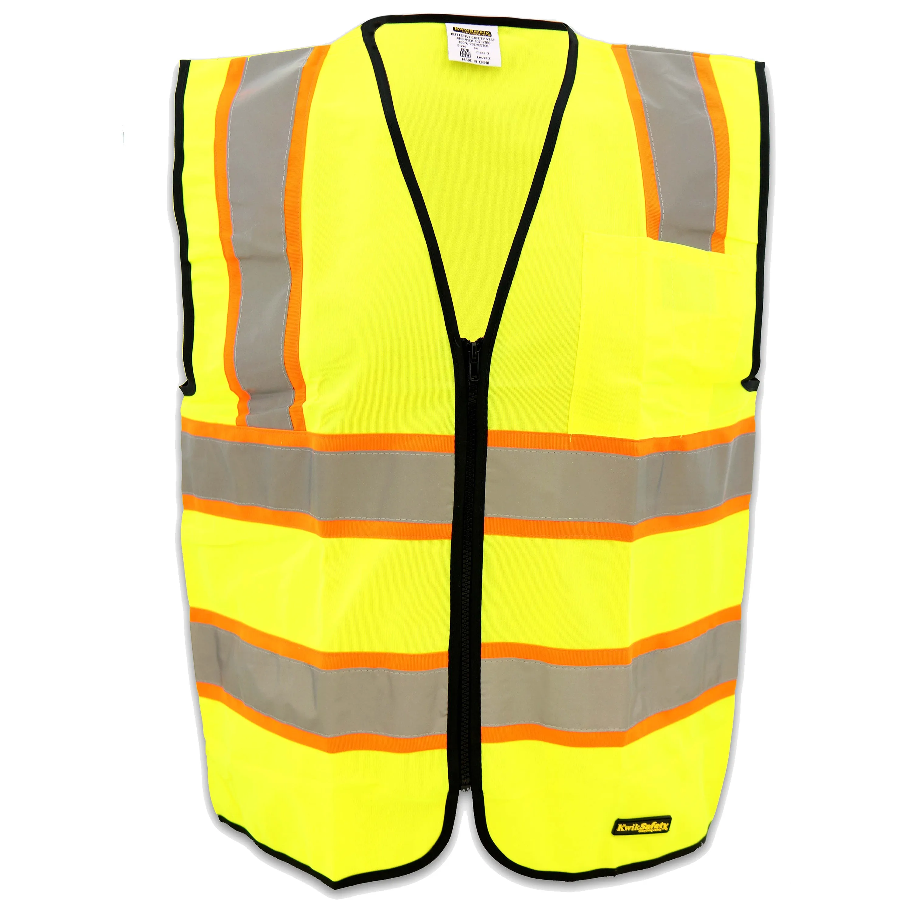 KwikSafety ATHLETE Hi Vis Reflective ANSI PPE Constrasting Class 2 Safety Vest - Model No.: KS3311