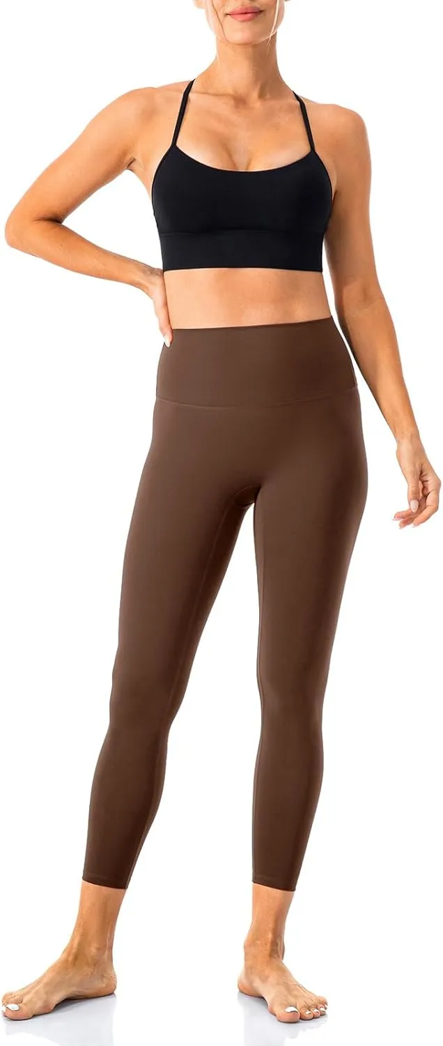 Lavento Women's All Day Soft Yoga Leggings 23"/ 25"/ 28" - No Front Seam Workout Active Legging for Woman