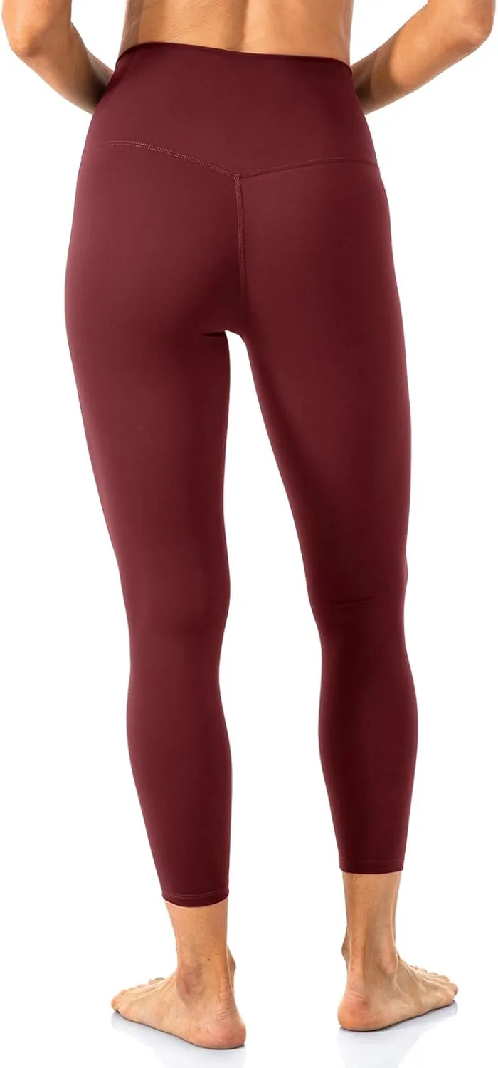 Lavento Women's All Day Soft Yoga Leggings 23"/ 25"/ 28" - No Front Seam Workout Active Legging for Woman