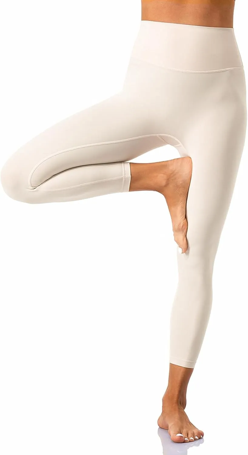 Lavento Women's All Day Soft Yoga Leggings 23"/ 25"/ 28" - No Front Seam Workout Active Legging for Woman