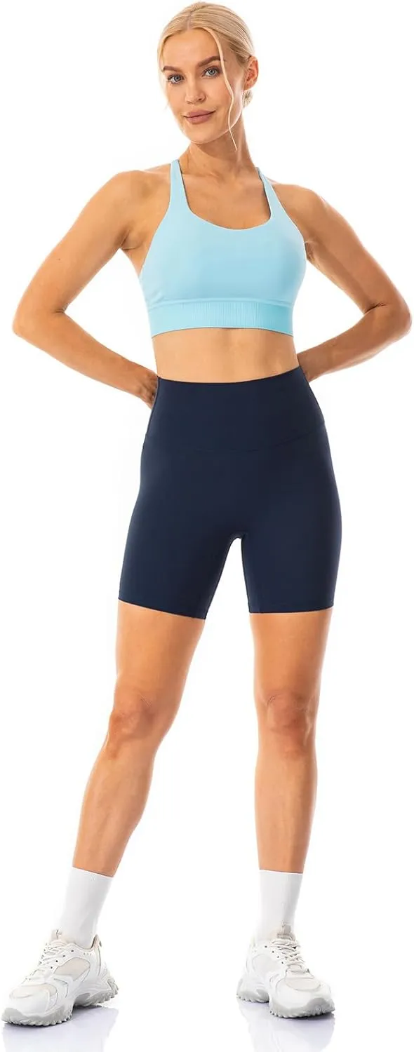 Lavento Women's All Day Soft Yoga Shorts 4"/ 6" - Workout Gym Running Active Biker Short for Woman