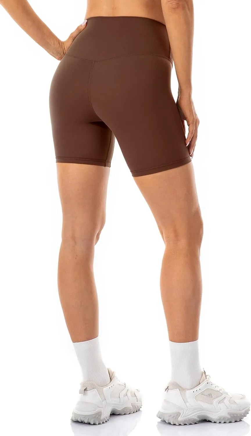 Lavento Women's All Day Soft Yoga Shorts 4"/ 6" - Workout Gym Running Active Biker Short for Woman