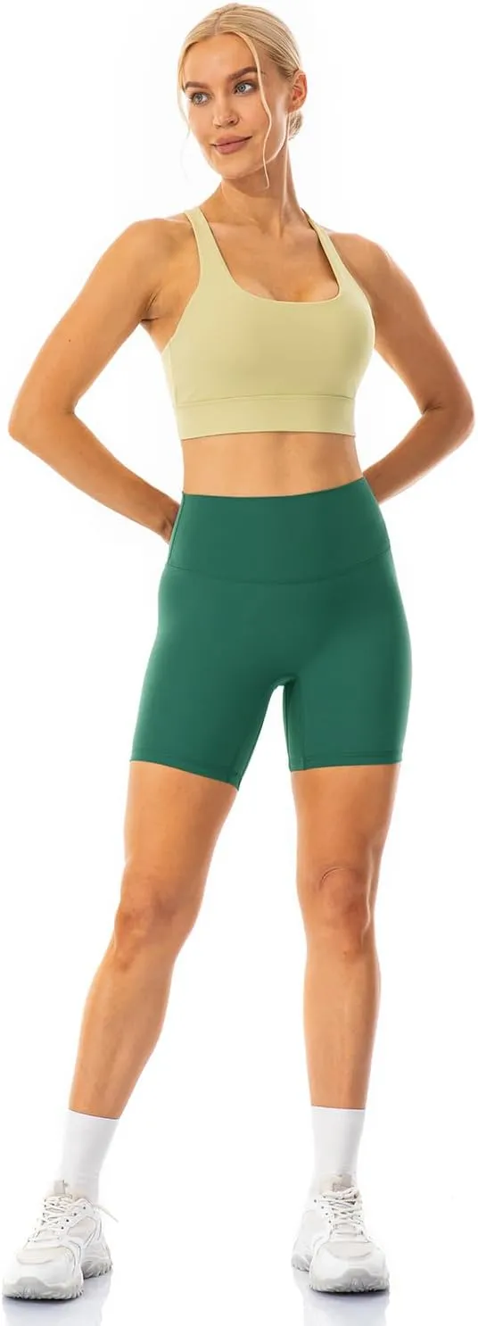 Lavento Women's All Day Soft Yoga Shorts 4"/ 6" - Workout Gym Running Active Biker Short for Woman