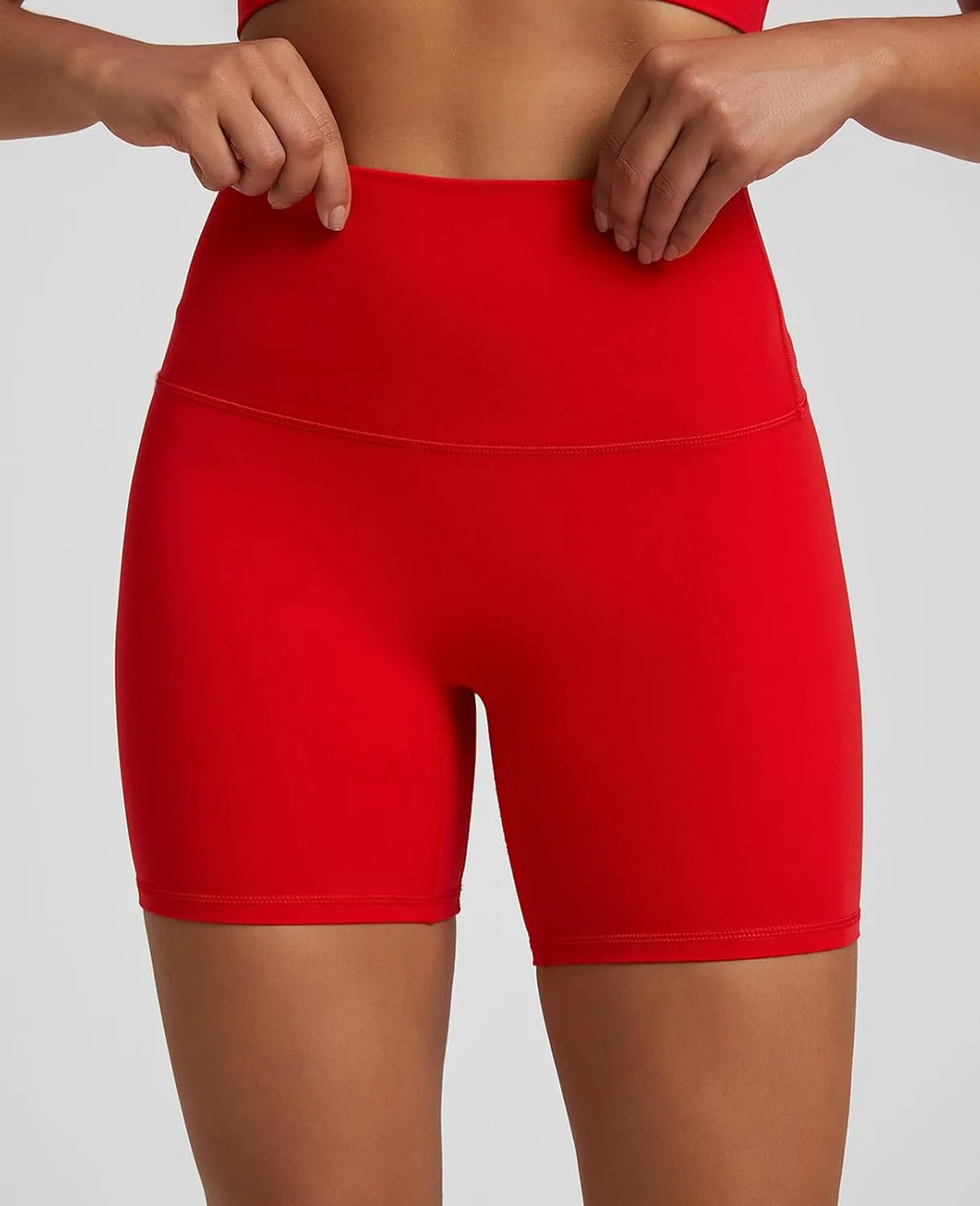 Lavento Women's All Day Soft Yoga Shorts 4"/ 6" - Workout Gym Running Active Biker Short for Woman