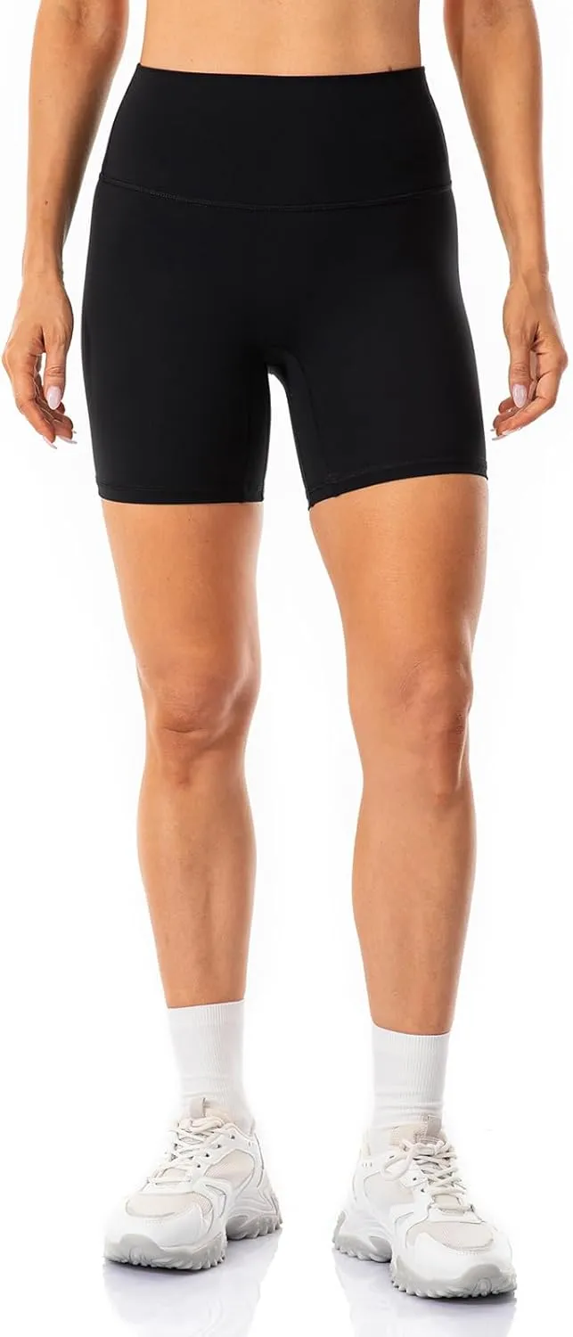 Lavento Women's All Day Soft Yoga Shorts 4"/ 6" - Workout Gym Running Active Biker Short for Woman