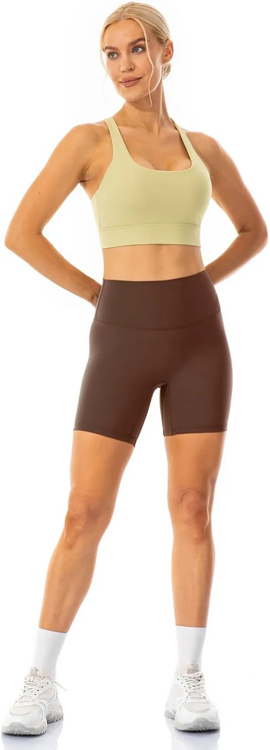 Lavento Women's All Day Soft Yoga Shorts 4"/ 6" - Workout Gym Running Active Biker Short for Woman