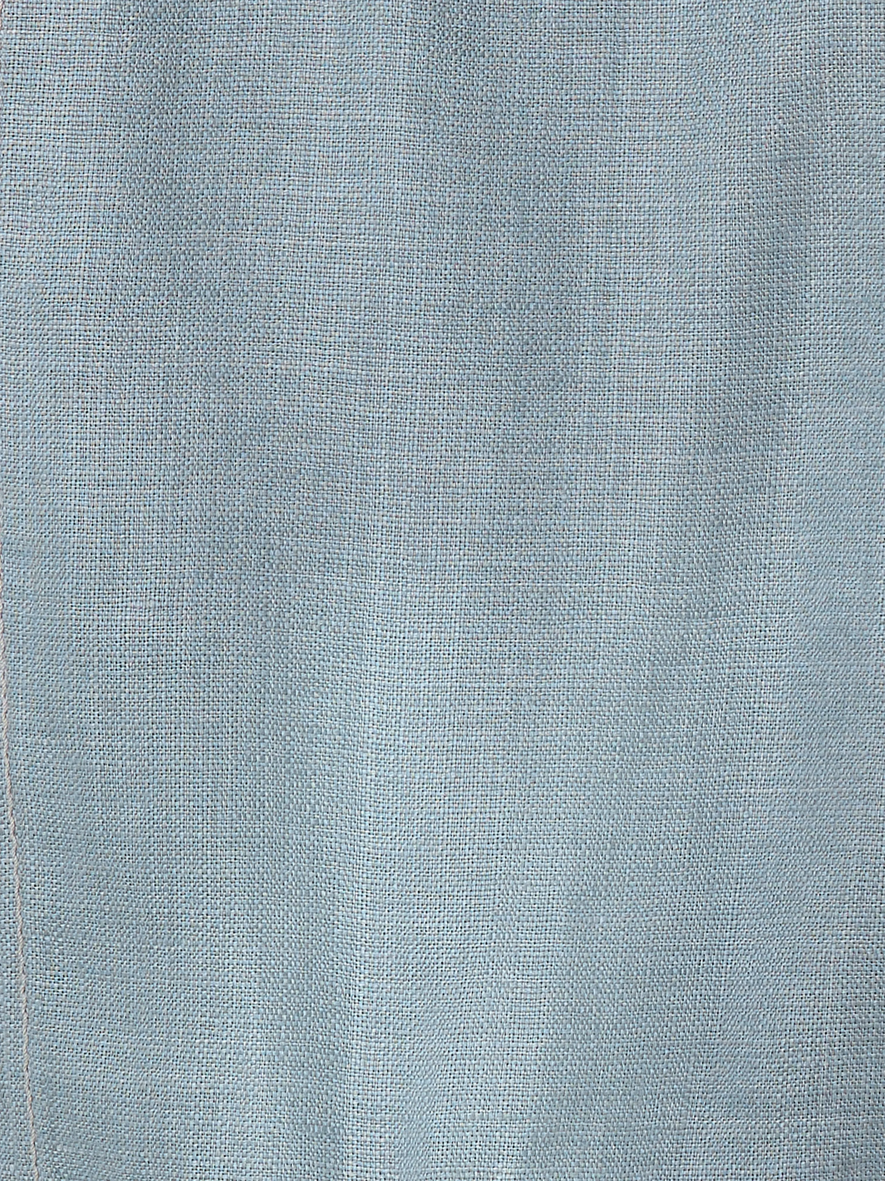 Linen Cropped Utility Jacket | Light Blue