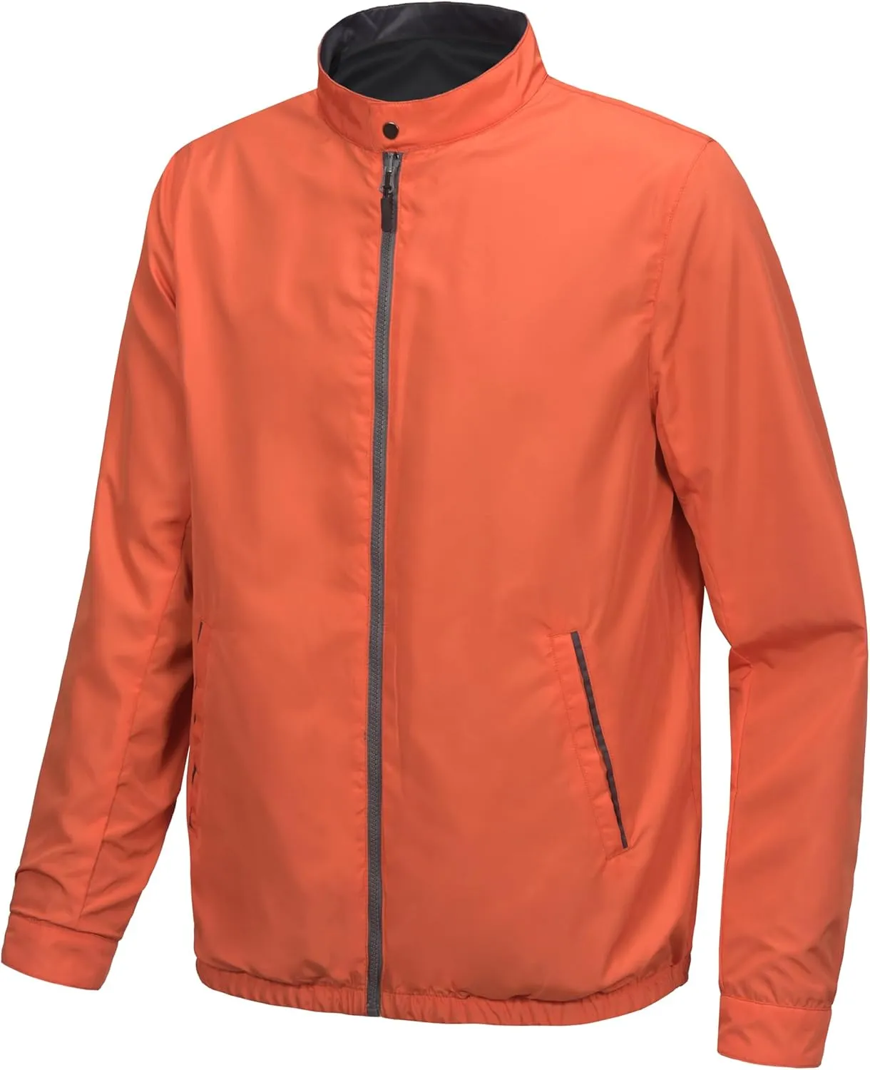 Little Donkey Andy Men's Lightweight Reversible Bomer Jacket Windproof Water Resistant Coat Running Golf