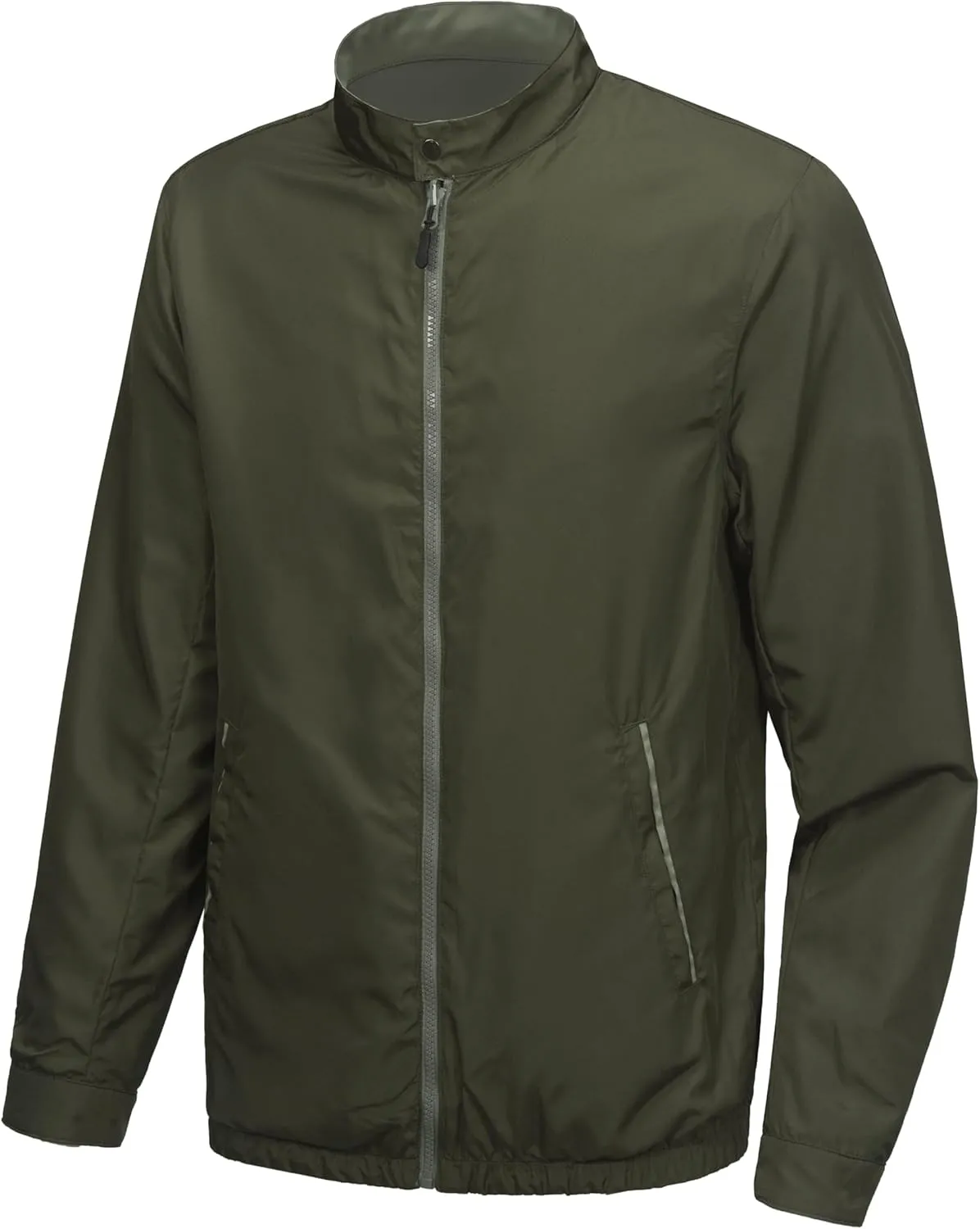 Little Donkey Andy Men's Lightweight Reversible Bomer Jacket Windproof Water Resistant Coat Running Golf