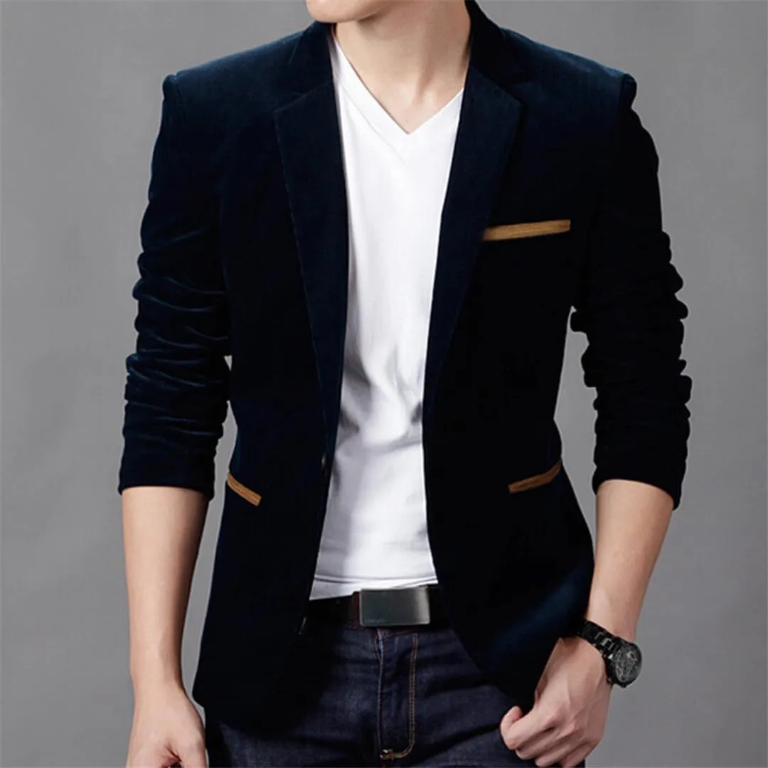 Luxury Men Blazer Autumn Fashion Classic Busines Coat Slim Fit Men Suit