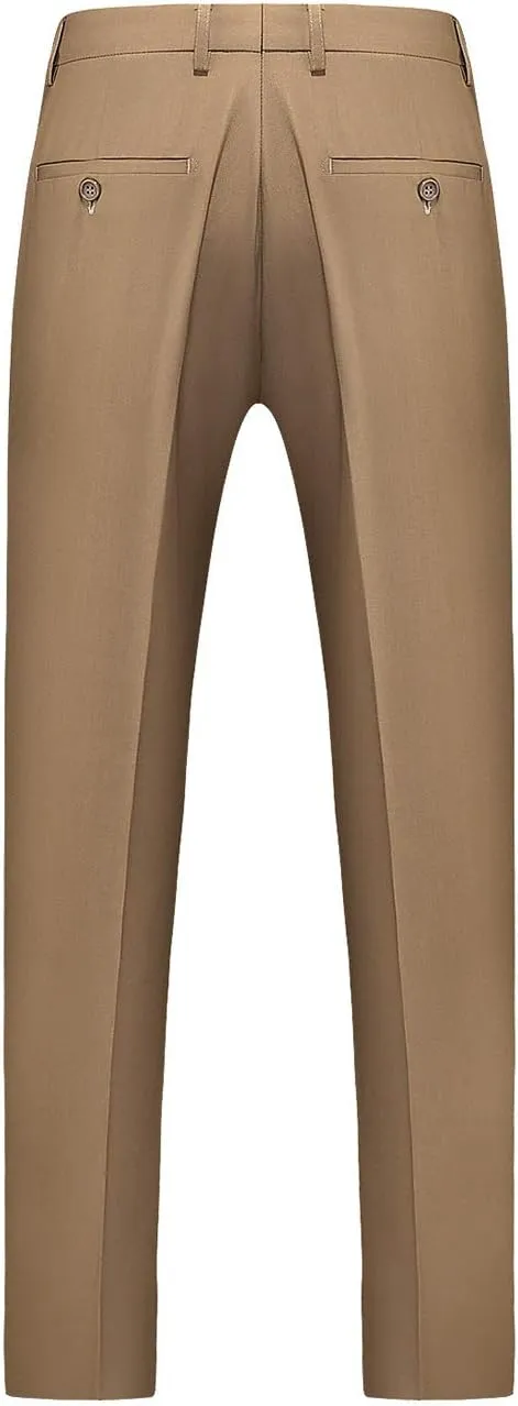 Mens Classic Suit Pants Straight Fit Modern Formal Dress Pants Separate Trousers