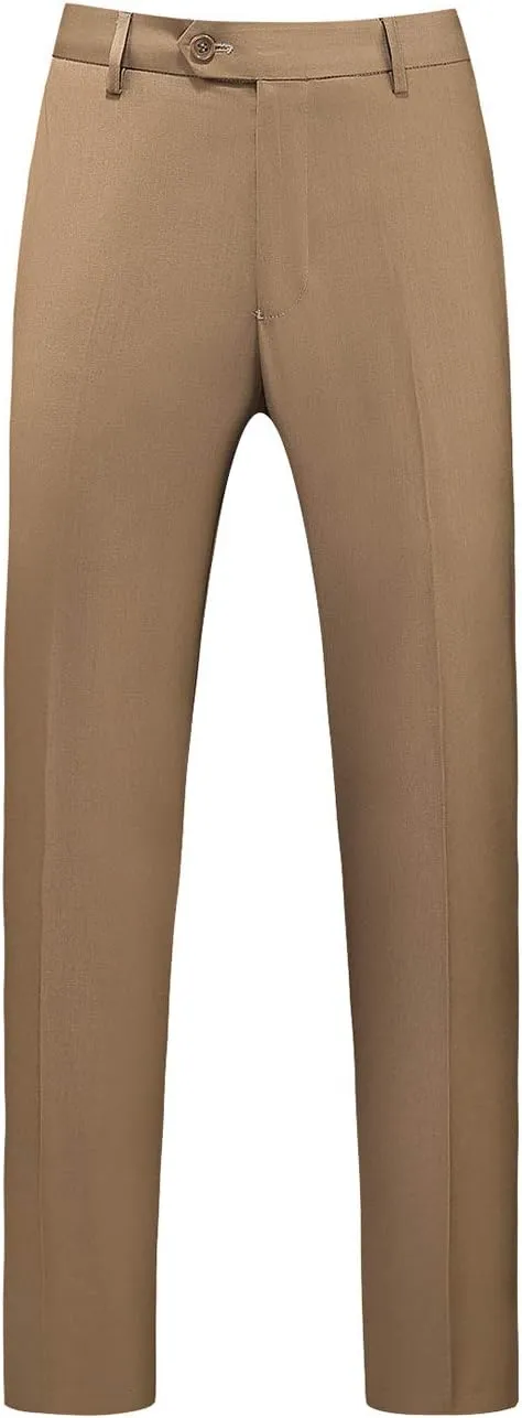Mens Classic Suit Pants Straight Fit Modern Formal Dress Pants Separate Trousers